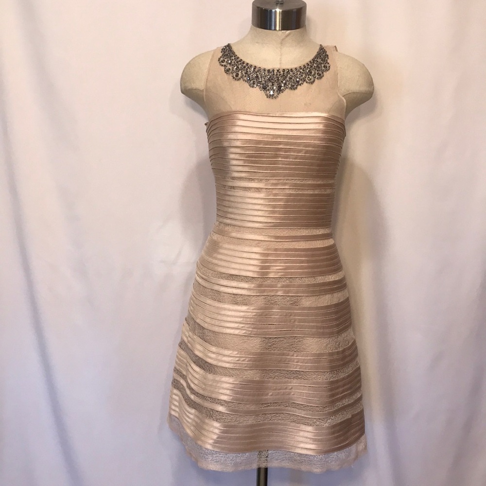 BCBG MAXAZRIA golden dress